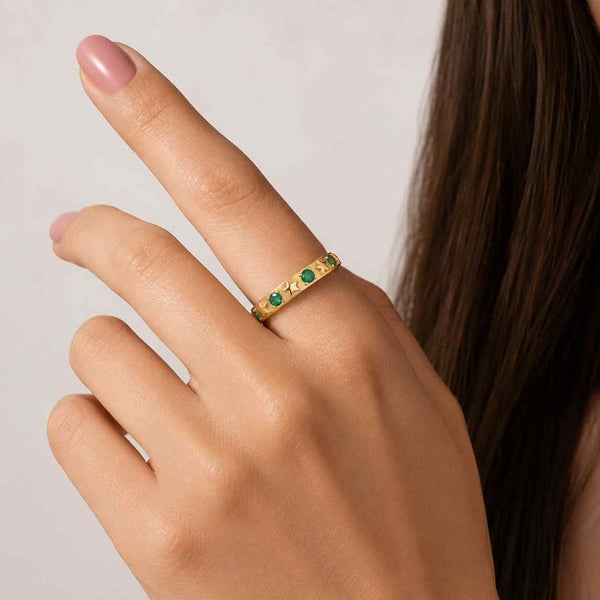 women ring everyday ring minimalist ring dainty ring engraved ring star band