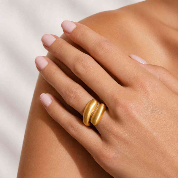 women ring fashion ring minimalist ring matte ring satin finish ring wide band ring thick ring sculptural ring smooth ring sleek ring elegant ring