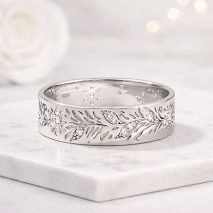 womens jewelry gold jewelry floral jewelry ring for her chic ring modern band decorative ring sparkle ring gemstone band