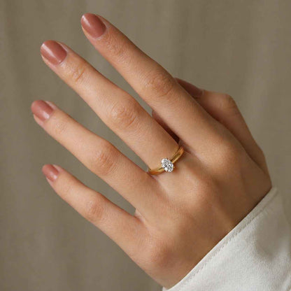 yellow gold band simple engagement ring refined ring clean design ring stylish jewelry stack ring petite engagement ring romantic ring gift for wife luxury accessory timeless jewelry